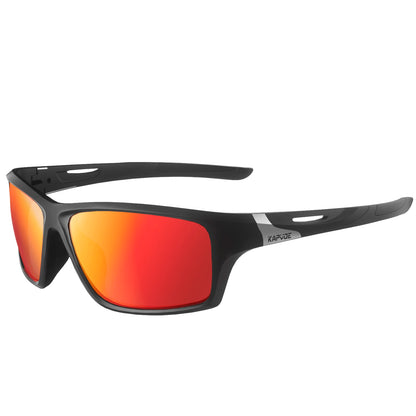 Kapvoe Polarisierte Angel-Sonnenbrille Radfahren Herren Damen UV400 Fahrradbrille Sportbrille Fahrradbrille MTB-Fahrradbrille