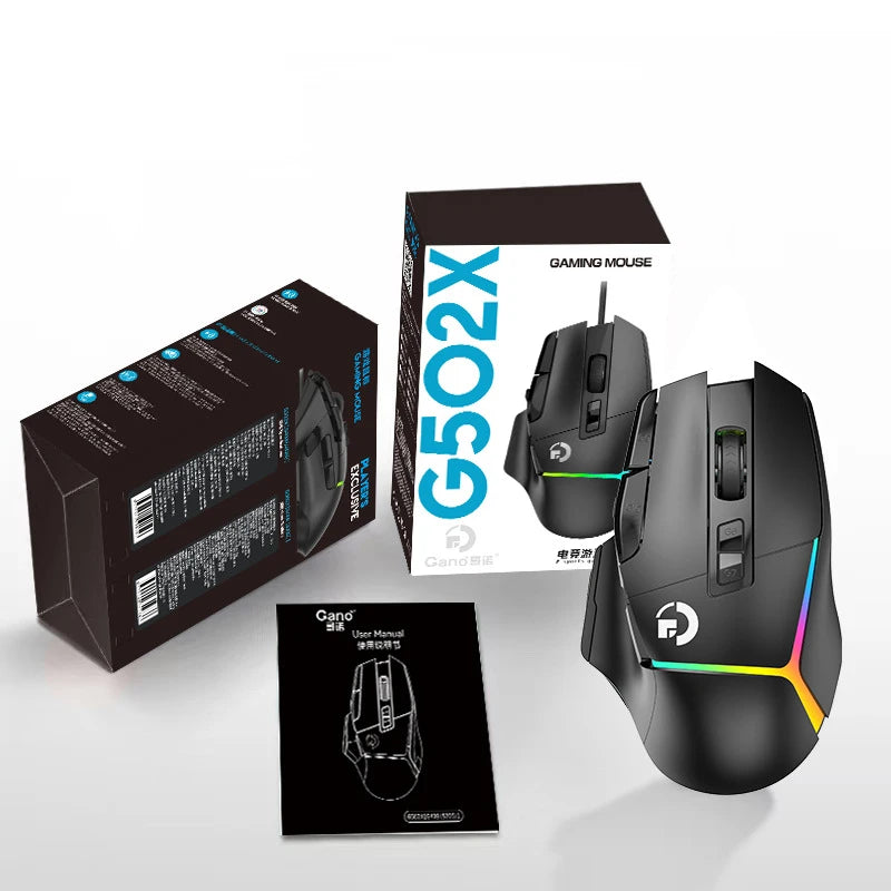 Mouse de gaming wireless ergonomic, reîncărcabil prin USB, Bluetooth, cu senzor optic, programabil, cu conexiune prin cablu, pentru Windows
