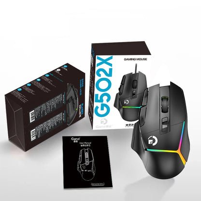 Mouse de gaming wireless ergonomic, reîncărcabil prin USB, Bluetooth, cu senzor optic, programabil, cu conexiune prin cablu, pentru Windows
