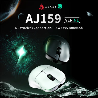 Ratón inalámbrico AJAZZ AJ159 NL 800mAh compatible con juegos y oficina PAW3395 1K Nearlink BT, ratón inalámbrico para portátil, regalo AJAZZ AJ1