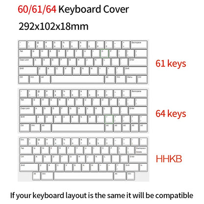 Funda protectora transparente de acrílico para teclado mecánico, cubierta antipolvo para teclado de 60/61/64 96 98 104/108 teclas, funda para ratón y teclado