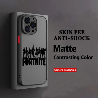 Capa para Telemóvel Hot Game F-Fortnites para Xiaomi Redmi Note 14 13 12 12S 11 11S 10 10S 9T 9S 8 7 Pro Plus 4G 5G, Tampa Traseira Transparente Mate