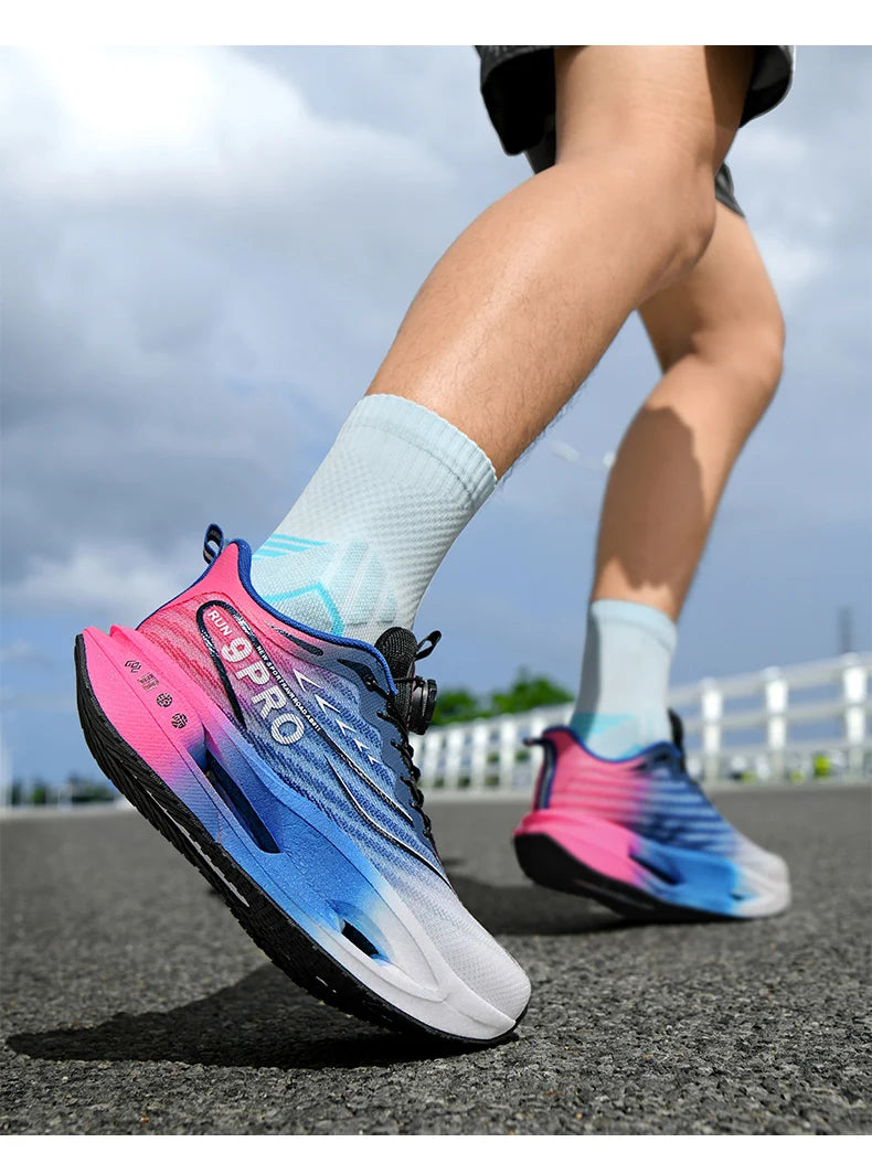 Running Shoes Carbon Board Speciality Marathon Men Sports Breathable Lightweight Women's Comfortable Athletic Nonskid Sneakers