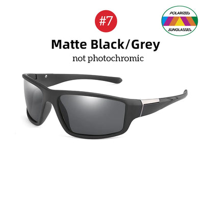 VIVIBEE Sports Men Photochromic Sunglasses Polarized Black Goggles Women Color Changing Driving Discoloration UV400 Sun Glasses