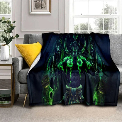 WOW Game World of Warcraft Gamer HD Blanket,Soft Throw Blanket for Home Bedroom Bed Sofa Picnic Travel Office Cover Blanket Kids