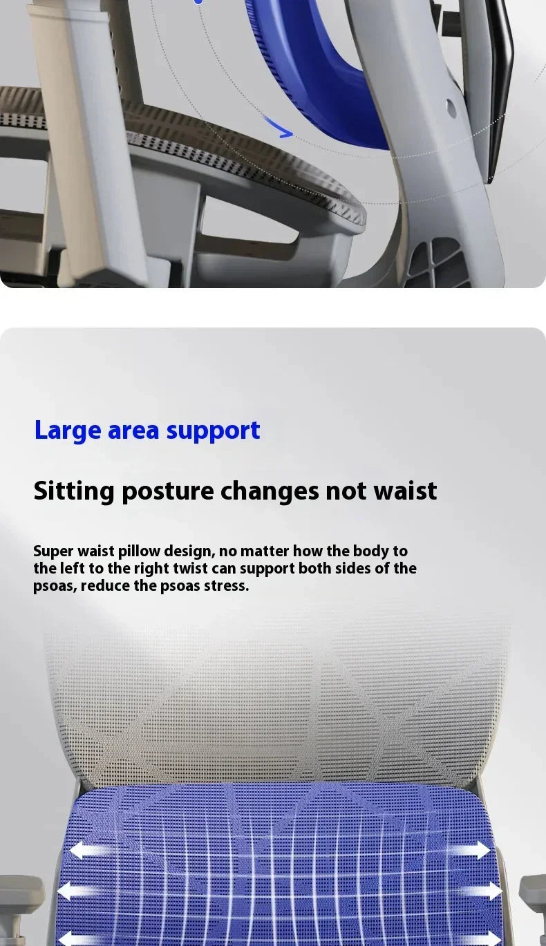 Ergonomic Gaming Chair with 3D Headrest, Adjustable Armrests, Lumbar Support, Reclining Computer Desk Chair with Footrest for Office & Gaming