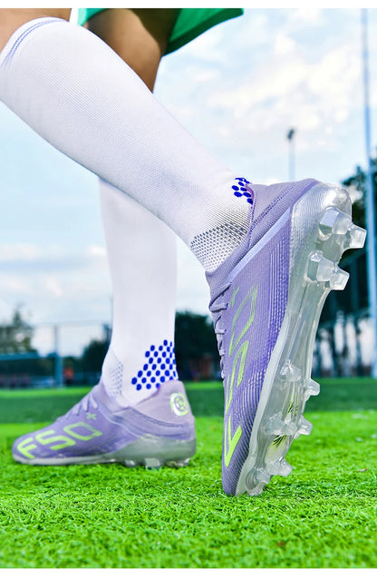New Men Football Boots Match Cleats High-quality Futsal Indoor Sneakers Non-Slip Grass Soccer Shoes Hot-selling High-top Outdoor