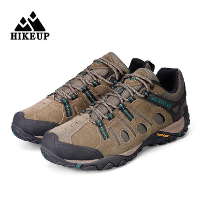 HIKEUP Buty turystyczne męskie Zimowe buty wspinaczkowe i trekkingowe dla mężczyzn Skórzane, oddychające, outdoorowe, antypoślizgowe buty sportowe i robocze dla mężczyzn