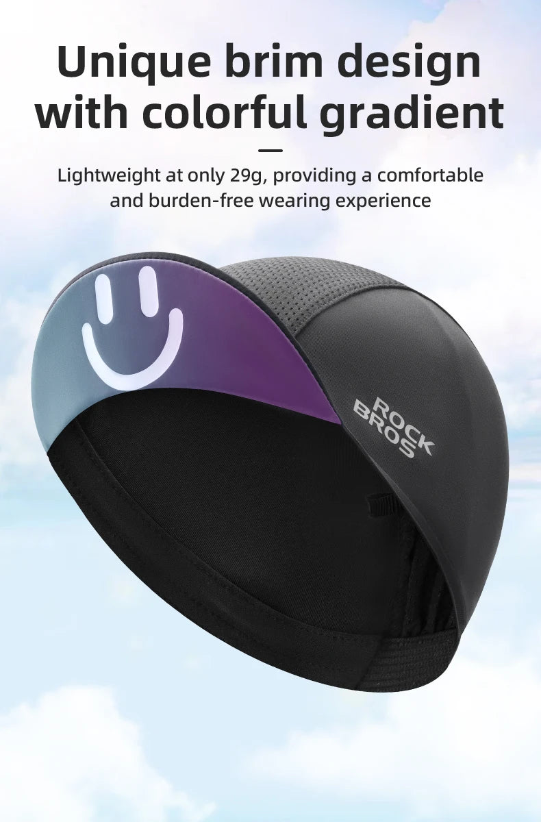 ROCKBROS Summer Cycling Cap With Brim Sun Protection Breathable Quick Dry Cycling Hat Cap Outdoor Sport Fishing Cycling Headwear