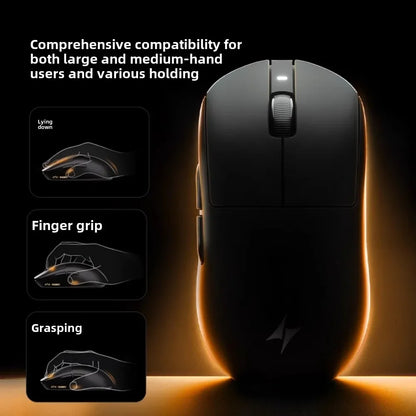 Mouse gaming wireless Bluetooth ATK Dragonfly A9, design ergonomico, risposta rapida, PAW3950 Ultra, 800mAh, leggero, 8KHz, eSport