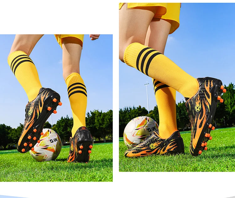 Nouvelles chaussures de football pour homme, chaussures de football professionnelles, baskets confortables pour les matchs en plein air, chaussures de sport antidérapantes pour garçons, unisexe