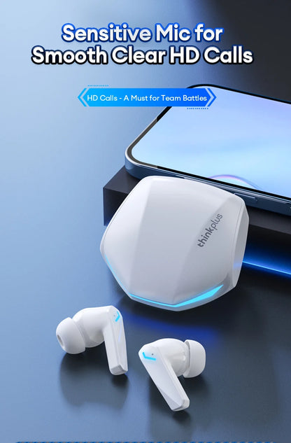 Auricolari wireless Lenovo GM2 Pro TWS Bluetooth 5.3 – Auricolari HD con controllo touch e microfono, cuffie sportive impermeabili