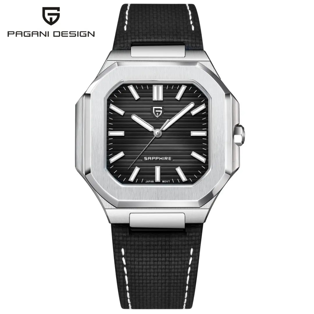 PAGANI DESIGN New V2 Men's Square Quartz Watch Top Luxury Brand Sports Waterproof Sapphire Stainless Steel Quartz Watch