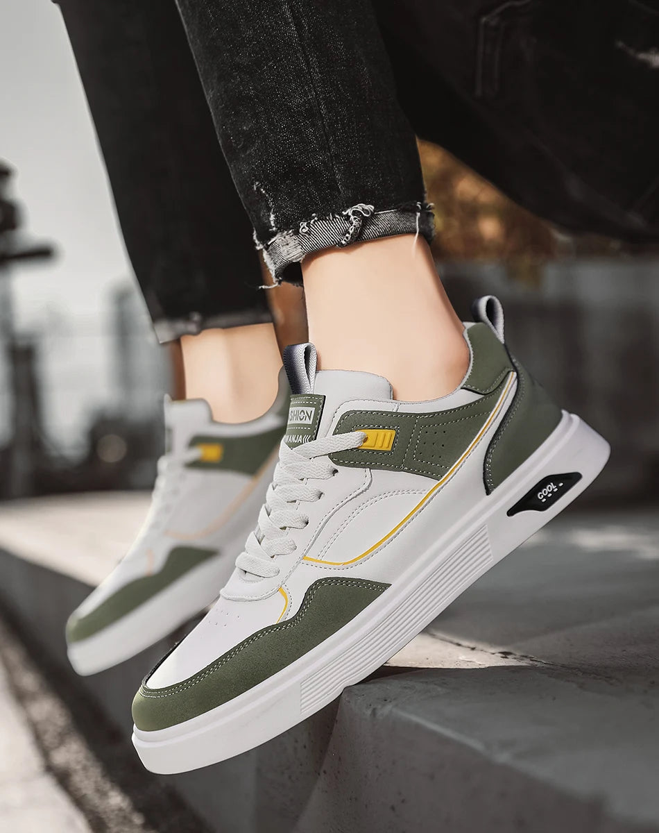 Sneakers basse casual sportive da uomo, stile basket fashion, street style, scarpe da skateboard per ragazzi