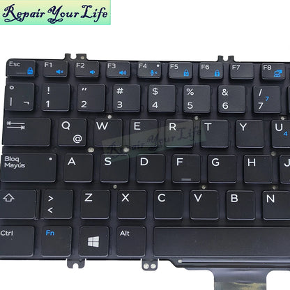 FJD8V Swedish Spanish Latin Backlit keyboard for Dell Latitude 7380 7389 7390 7280 7290 5280 5290 CN-0FJD8V 030FVP 0F0DFG New
