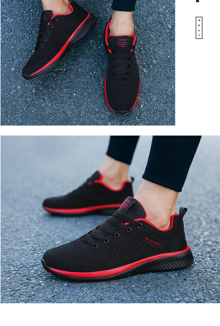 Zapatillas de running para hombre, transpirables, ligeras y cómodas, calzado casual masculino, tenis outdoor slip-on para caminar