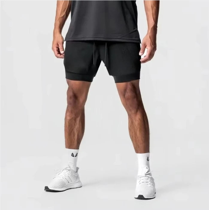 Dragon Ball Peripheral Printing Double-layer Shorts GOKU American Sports Comfortable Fashion Summer Men's Loose Breathable Pants