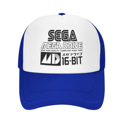 Gorra de béisbol de malla Sega Mega Drive unisex, estilo hip-hop, snapback, transpirable para verano, con visera solar, tipo trucker y ajuste regulable