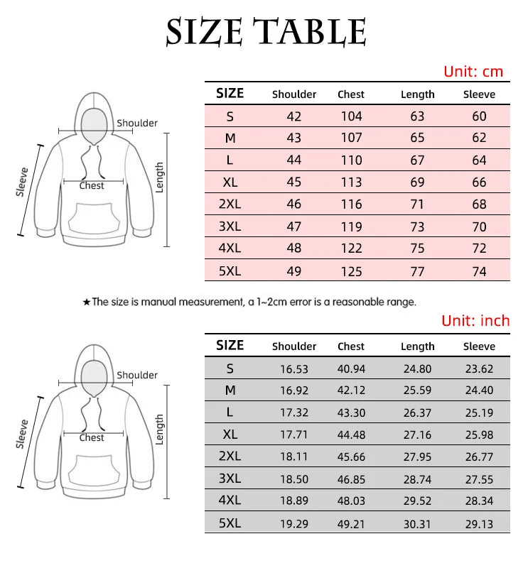 Fashion Spring Autumn Wolf Animal Men's Hoodies 3D All Over Printed Sweatshirt Unisex Pullover Casual Jacket Streetwear Coat 4XL