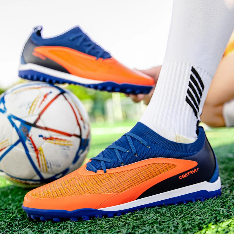Botas de fútbol TF para hombre, zapatillas resistentes para cancha Society, transpirables para adulto, calzado masculino de fútbol para entrenamiento, alta calidad, con tacos