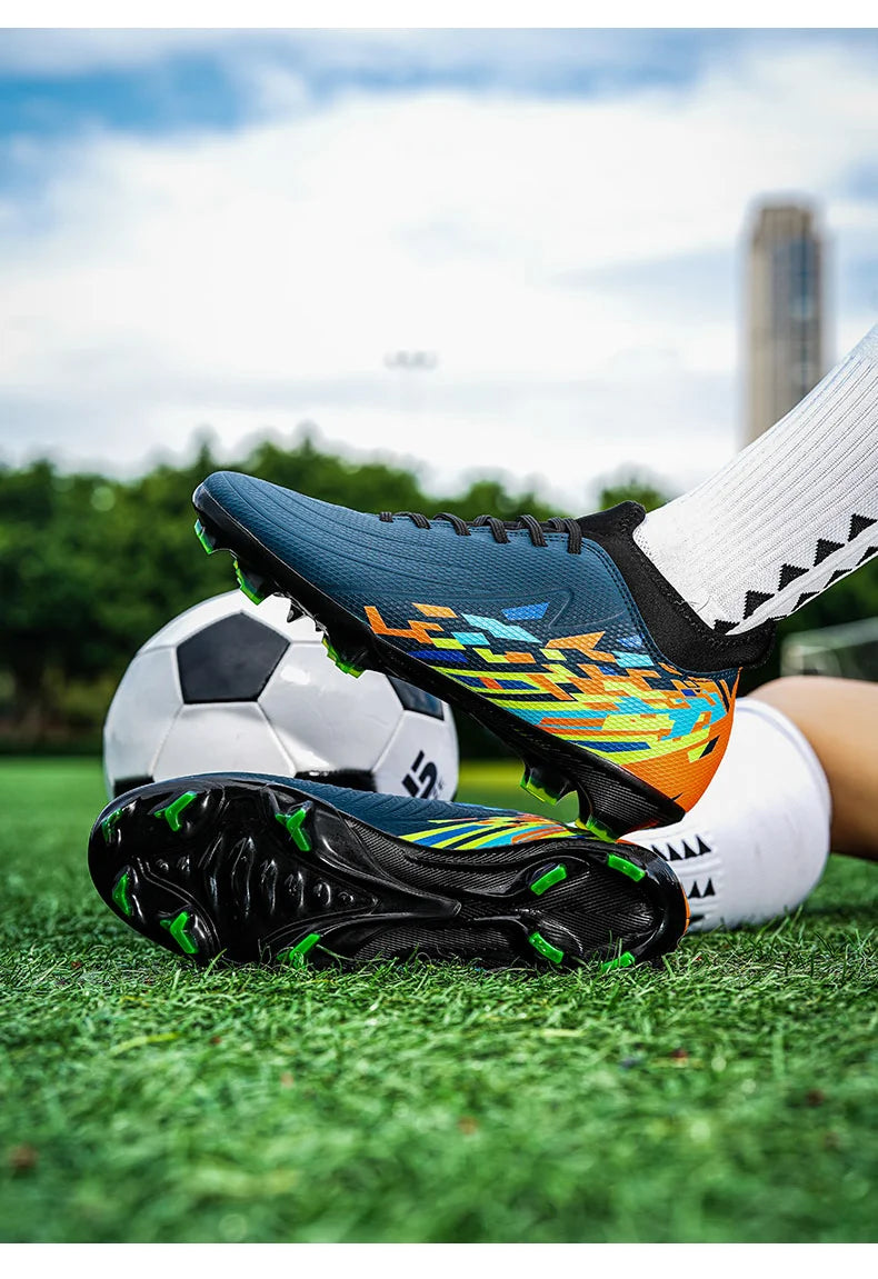 Casual Comfortable Men Sports Shoes Soccer Shoes Men Anti-slip Outdoor Grass Training Breathable Lace-up Football Boots
