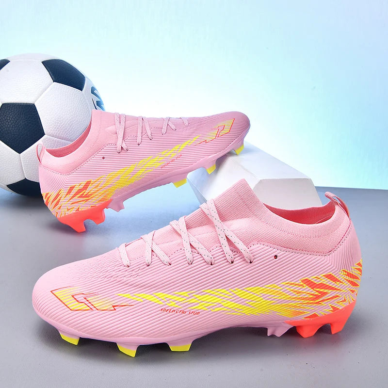 Nouvelles chaussures de football professionnelles pour hommes, chaussures de football antidérapantes, unisexes, respirantes, chaussures de futsal, nouvelles chaussures à crampons, livraison directe, ultralégères
