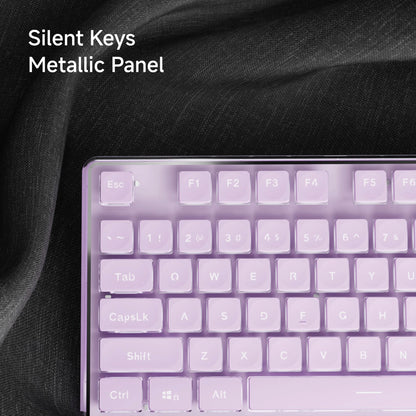 Teclado silencioso con cable EWEADN V3 para oficina y gaming, diseño de teclas tipo película, ergonómico, para Windows/portátil/PC/escritorio, accesorio de e-sports