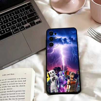 Custodia per telefono Game F-F-Fortnites per Samsung S25,S24,S21,S22,S23,S30,Ultra,S20,Plus,Fe,Lite,Note,10,cover nera