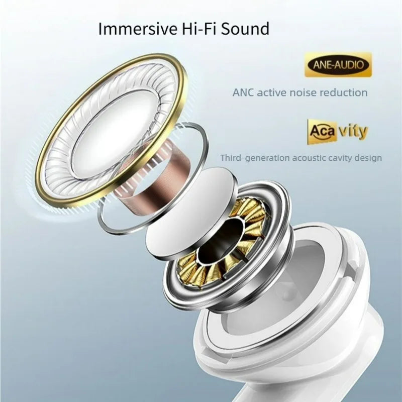 Écouteurs sans fil Remax ANC, réduction de bruit de 45 dB, 6 micros, ENC, appels HD, Cozypods JZ02, mode gaming, faible latence, 42h