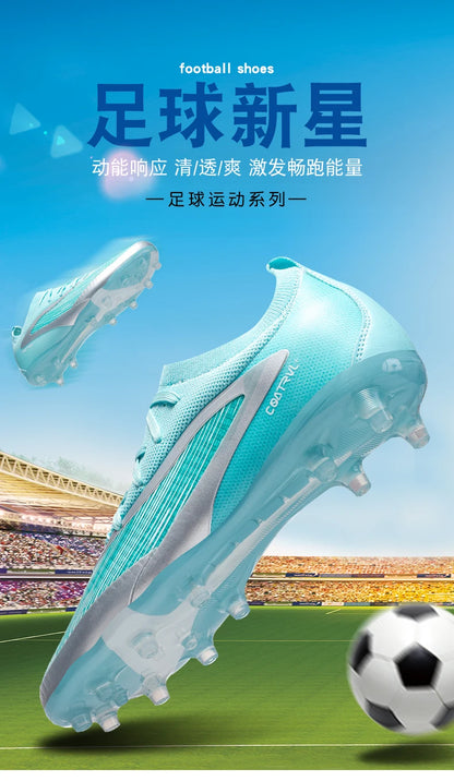 Botas de fútbol TF para hombre, zapatillas resistentes para cancha Society, transpirables para adulto, calzado masculino de fútbol para entrenamiento, alta calidad, con tacos