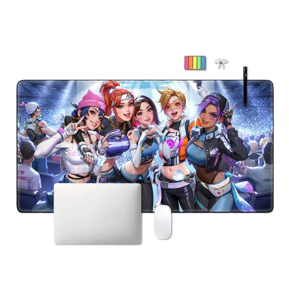 Sexy Anime Girls Gaming Mousepad HYBXAXC Laptop Office Rubber Soft Table Mat Xxl Large Computer Overwatch Game Keyboard Carpet