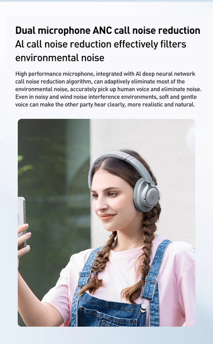 Cuffie wireless Bluetooth con cancellazione del rumore 1MORE SonoFlow S 42dB ANC Audio Hi-Res 90H di autonomia headset over-ear