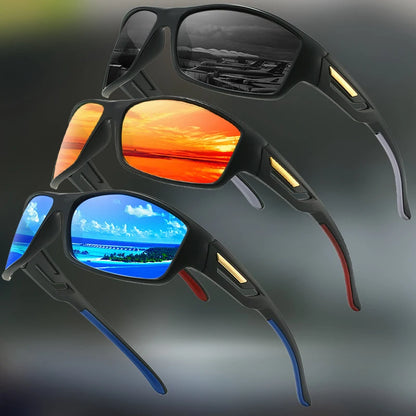 1/3 Sports Polarized Sunglasses Camouflage Wraparound Frame Multicolor Lenses for Driving Fishing UV Protection Unisex Eyewear