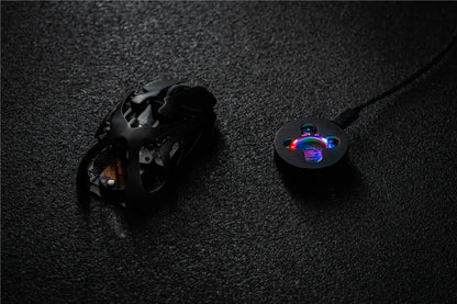 Angry Miao Infinity Mouse Wireless da Gaming Hot-Swappable in Metallo Ultralight Hollow PAW3950 Dual 8K Cablato Tri-Mode Arancione