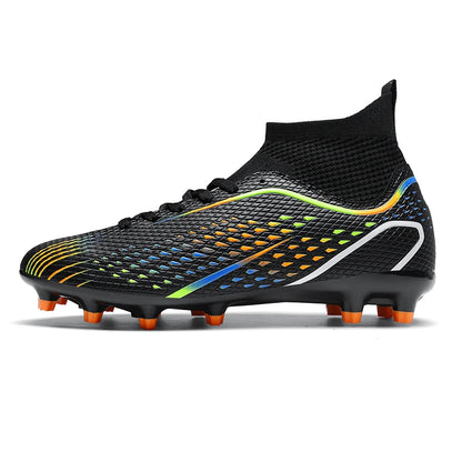 Men Outdoor Football Boots FG/TF Professional Training Soccer Shoes Cleats Turf Futsal Match Grass Unisex Non-slip Breathable