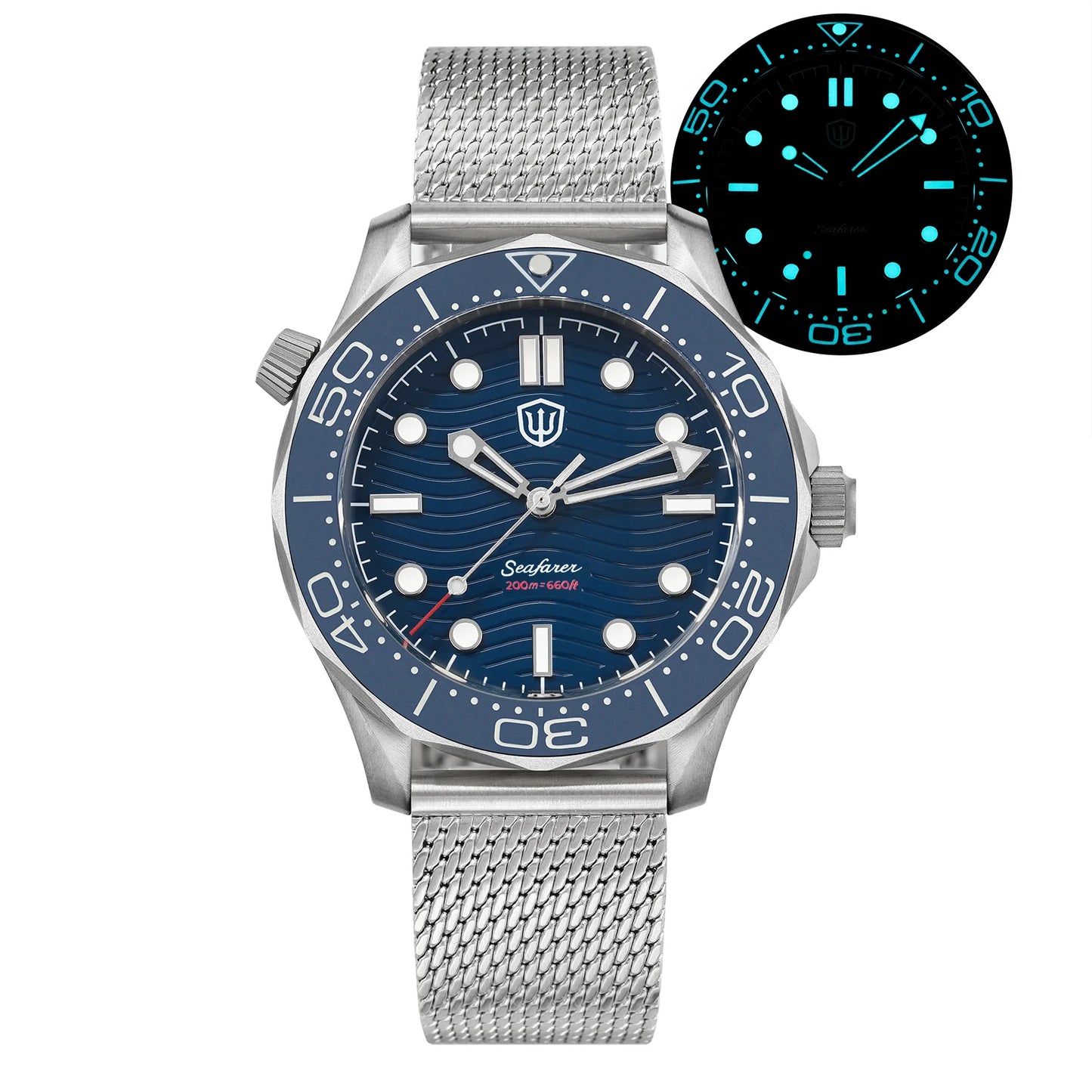 Watchdives 42mm Titanium Dive Watch NTTD VH31 Sweep Second Quartz Movement 200m Waterproof Super Luminous Men Watches