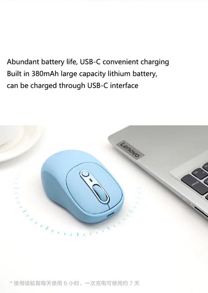 Mouse Lenovo Xiaoxin Bluetooth Wireless M3 grigio Twilight, silenzioso, tre Bluetooth, mouse da ufficio