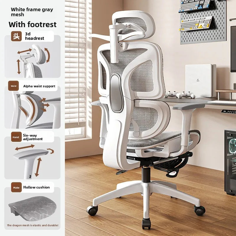 UVR Ergonomic Chair Home Computer Chair Comfortable To Lie Down Gaming Chair  Long Periods Office Chair Reclining Chair