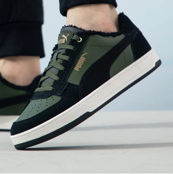 Puma Mid Top Low Top Chaussures de skate avec doublure en peluche antidérapante, confortables et chaudes, baskets décontractées 392334-02