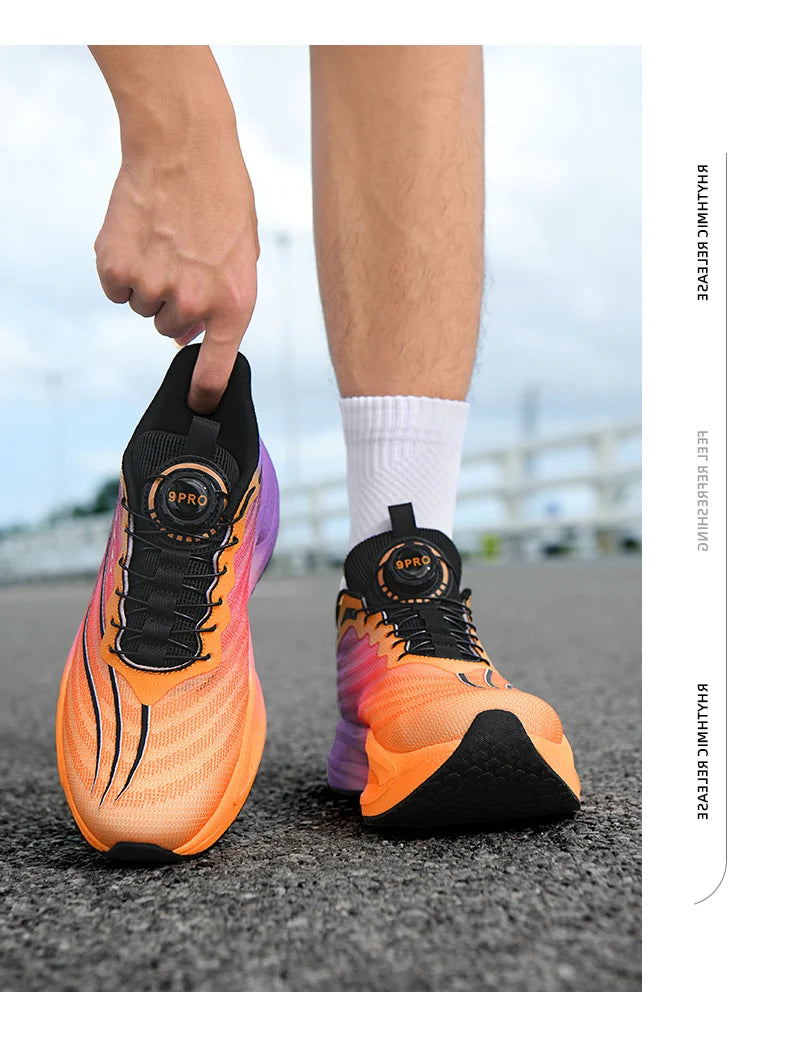 Running Shoes Carbon Board Speciality Marathon Men Sports Breathable Lightweight Women's Comfortable Athletic Nonskid Sneakers