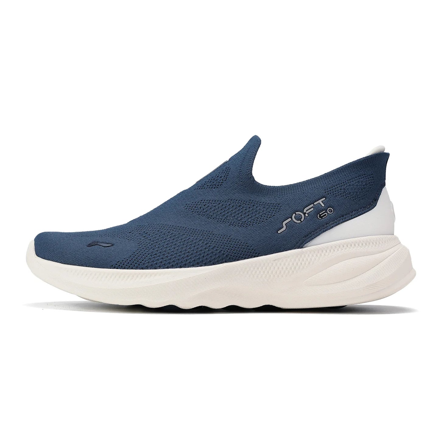 Zapatillas deportivas casual sin cordones Li-Ning SOFT GO 2 KNIT para hombre, cómodas, estables y con amortiguación, de malla para caminar, jogging y uso diario AGLV017