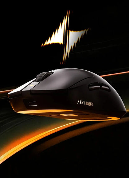 Mouse gaming wireless Bluetooth ATK Dragonfly A9, design ergonomico, risposta rapida, PAW3950 Ultra, 800mAh, leggero, 8KHz, eSport