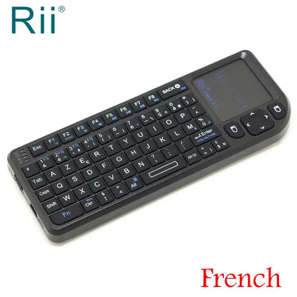 Tastiera wireless mini originale Rii X1 2.4GHz English/RU/ES/FR con TouchPad per Android TV Box/PC/Laptop