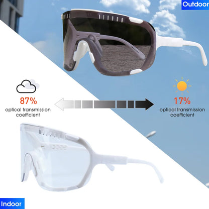 Lunettes de soleil photochromiques DEVOURS pour le cyclisme, hommes et femmes, sport, VTT, vélo, lunettes MTB, changement de couleur