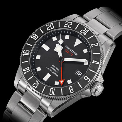 SEESTERN Titanium Diver Men of Watch GMT Automatic Mechanical Wristwatch NH34 Movement Sapphire Crystal 200M Waterproof Lume New