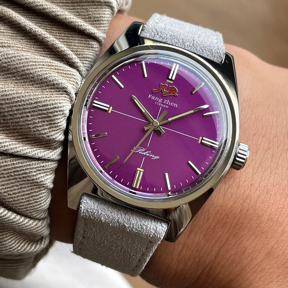 Merkur Watch White Dial Watch Metal Vintage Business Watches Hand Wind Mechanical Watch for Men 36mm