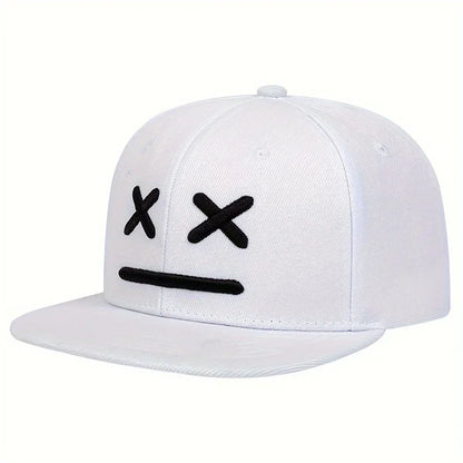 Unisex XX Smiling Face Embroidery Hip-hop Hats Spring Autumn Adjustable Casual Snapback Baseball Caps Sunscreen Hat Sports Cap