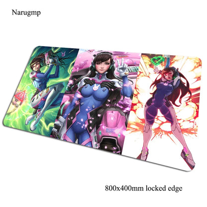 Alfombrilla de ratón gaming Overwatch 80x40cm, alfombrilla grande para ratón, regalo de Halloween, tapete gamer amplio para escritorio de ordenador, mousepad para notebook y PC