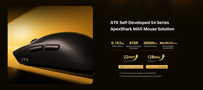Ratón inalámbrico ATK Blazing Sky X1 V2 Ultimate de doble modo, ultraligero, PAW3950 Ultra, doble 8K HZ, baja latencia y ergonomía personalizada