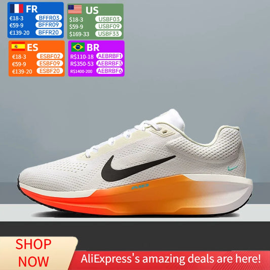 Nike Winflo 11 Low-Top Unisex Running Shoes Lightweight Cushioned for Training Jogging Workout IH7328-101